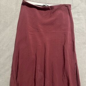 Madewell Rich Burgundy Midi Skirt